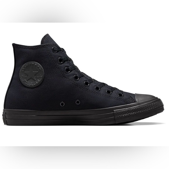 Converse Men's All Star Black High-Top Sneakers Men’s Size 10 Women’s Size 12 - Picture 2 of 15